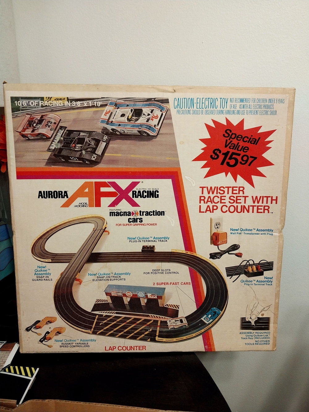 Rare-1976-Aurora AFX Twister Race Set -Parts Only